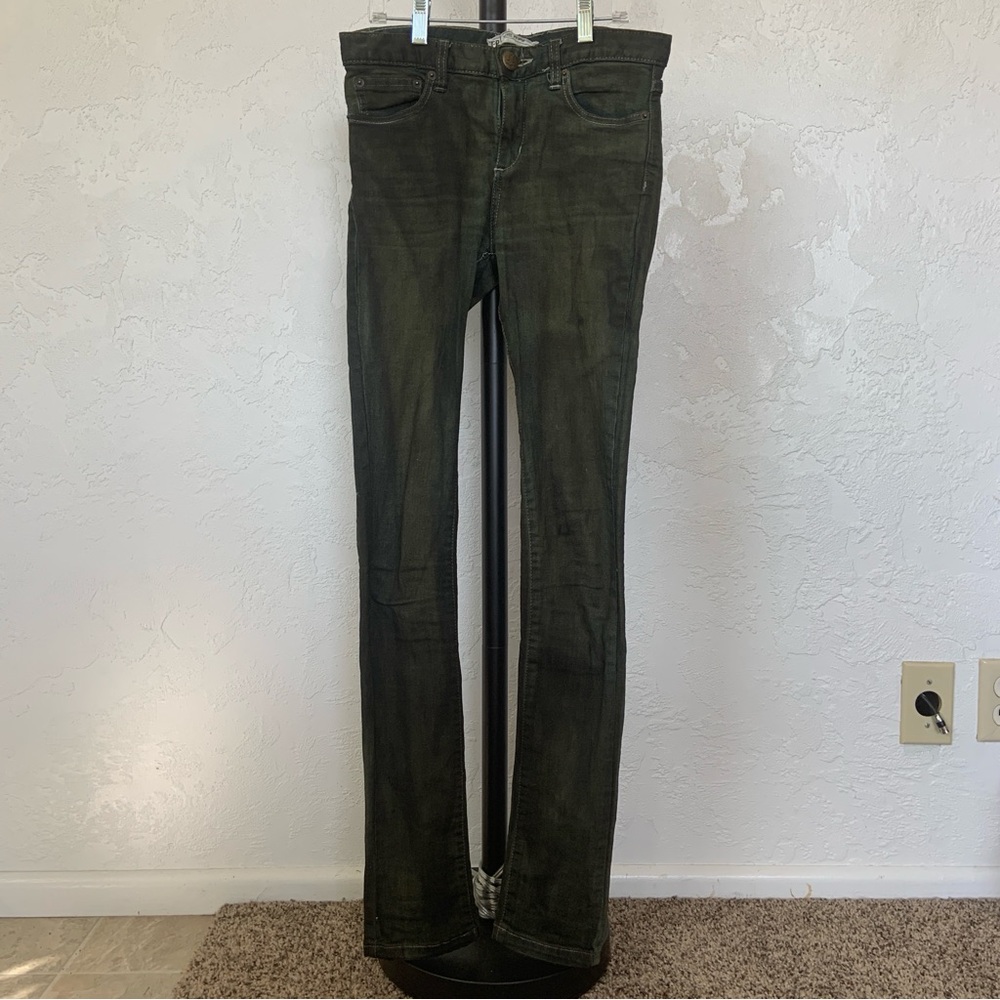 Free People Forest Green Denim skinny Jeans